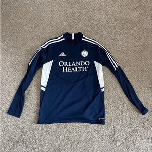 Adidas Orlando City Navy Long Sleeve Training Quartet Zip